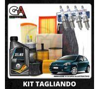 Set Entretien Fiat Punto Evo 1.4 LPG Filtres Huile 5W40 Gaz + Bougies Bosch