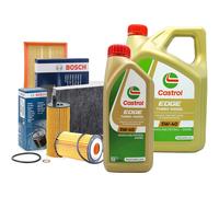 Set Entretien Huile castrol edge 5W40 5LT 4 Filtres BOSCH Audi A4 B7 2.0 Tdi BRD