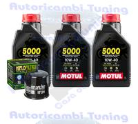 Motul 104054 5000 4T 10W-40 ,Huile Moto Moteur 4 Temps 1 Litre