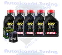 Set Entretien Huile Motul 5000 10W40 Pour Kawasaki VN1700 Vulcan Nomad 2014>