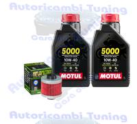 Set Entretien Huile Motul 5000 10W40 Pour Peugeot 125 Satelis Temoins 2006>2012