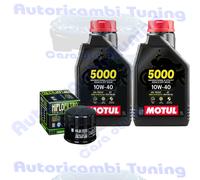 Motul 104054 5000 4T 10W-40 ,Huile Moto Moteur 4 Temps 1 Litre