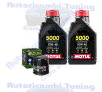 Set Entretien Huile Motul 5000 10W40 Pour Polaris Atv 425 Magnum 6x6 1996>