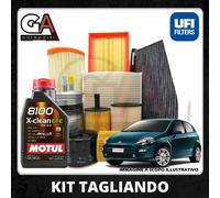 Set Entretien UFI Grande Punto 1.3 Multijet 90cv 66kw 2005 4 Lt Huile MOTUL 5w30