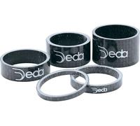 Deda Carbon Spacers 10 Units Noir 1 1/8´´ / 10 mm Black