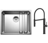 Set évier en acier inoxydable Blanco Etagon 500-U 521841, mitigeur de cuisine Oltens Borga 35207300