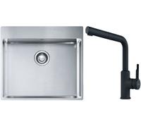 Set évier en acier inoxydable Franke Box 127.0369.295, mitigeur de cuisine Franke Urban 115.0627.523