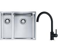 Set évier en acier inoxydable Franke Box 127.0369.916, mitigeur de cuisine Franke Lina 115.0626.020