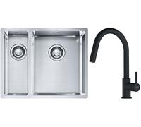 Set évier en acier inoxydable Franke Box 127.0369.916, mitigeur de cuisine Franke Lina 115.0626.053