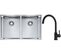 Set évier en acier inoxydable Franke Box 127.0370.188, mitigeur de cuisine Franke Lina 115.0626.019