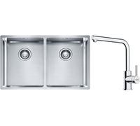 Set évier en acier inoxydable Franke Box 127.0370.188, mitigeur de cuisine Franke Lina 115.0712.420