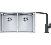 Set évier en acier inoxydable Franke Box 127.0370.188, mitigeur de cuisine Franke Mythos 115.0550.441
