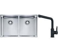 Set évier en acier inoxydable Franke Box 127.0370.188, mitigeur de cuisine Franke Urban 115.0627.523