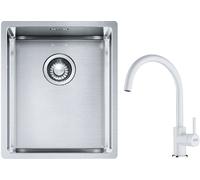 Set évier en acier inoxydable Franke Box 127.0453.653, mitigeur de cuisine Franke Lina 115.0626.024
