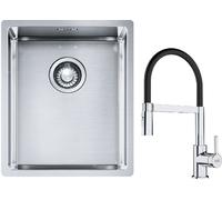 Set évier en acier inoxydable Franke Box 127.0453.653, mitigeur de cuisine Franke Lina 115.0626.085