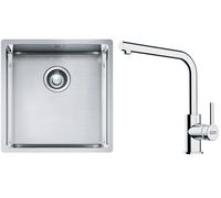 Set évier en acier inoxydable Franke Box 127.0453.654, mitigeur de cuisine Franke Lina 115.0693.230
