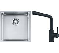 Set évier en acier inoxydable Franke Box 127.0453.654, mitigeur de cuisine Franke Urban 115.0627.523
