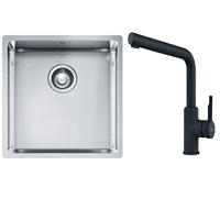 Set évier en acier inoxydable Franke Box 127.0453.654, mitigeur de cuisine Franke Urban 115.0627.523