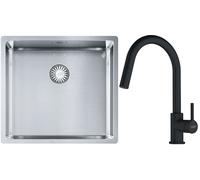 Set évier en acier inoxydable Franke Box 127.0453.655, mitigeur de cuisine Franke Lina 115.0626.053