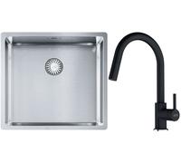 Set évier en acier inoxydable Franke Box 127.0453.655, mitigeur de cuisine Franke Lina 115.0626.055