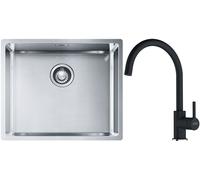 Set évier en acier inoxydable Franke Box 127.0453.656, mitigeur de cuisine Franke Lina 115.0626.019