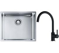 Set évier en acier inoxydable Franke Box 127.0453.656, mitigeur de cuisine Franke Lina 115.0626.020
