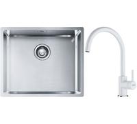 Set évier en acier inoxydable Franke Box 127.0453.656, mitigeur de cuisine Franke Lina 115.0626.024