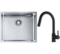 Set évier en acier inoxydable Franke Box 127.0453.656, mitigeur de cuisine Franke Lina 115.0626.055