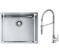 Set évier en acier inoxydable Franke Box 127.0453.656, mitigeur de cuisine Oltens Duf 35203100