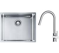 Set évier en acier inoxydable Franke Box 127.0453.656, mitigeur de cuisine Oltens Litla 35204100
