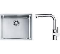 Set évier en acier inoxydable Franke Box 127.0453.656, mitigeur de cuisine Oltens Myvat 35205100