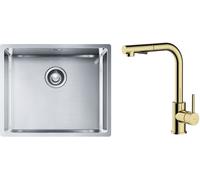 Set évier en acier inoxydable Franke Box 127.0453.656, mitigeur de cuisine Oltens Myvat 35205800