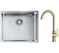 Set évier en acier inoxydable Franke Box 127.0453.656, mitigeur de cuisine Oltens Skafta 35206800