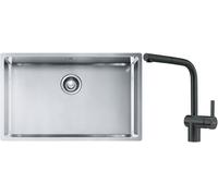 Set évier en acier inoxydable Franke Box 127.0453.658, mitigeur de cuisine Franke Atlas 115.0550.427