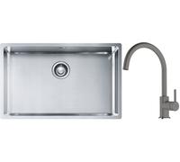 Set évier en acier inoxydable Franke Box 127.0453.658, mitigeur de cuisine Franke Lina 115.0626.022