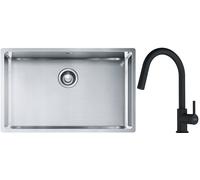 Set évier en acier inoxydable Franke Box 127.0453.658, mitigeur de cuisine Franke Lina 115.0626.053