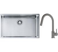 Set évier en acier inoxydable Franke Box 127.0453.658, mitigeur de cuisine Franke Lina 115.0626.057
