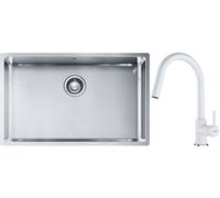 Set évier en acier inoxydable Franke Box 127.0453.658, mitigeur de cuisine Franke Lina 115.0626.081