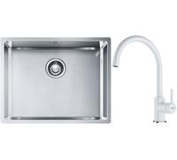 Set évier en acier inoxydable Franke Box 127.0453.660, mitigeur de cuisine Franke Lina 115.0626.024