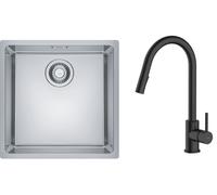 Set évier en acier inoxydable Franke Maris 122.0543.995, mitigeur de cuisine Oltens Litla 35204300