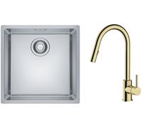 Set évier en acier inoxydable Franke Maris 122.0543.995, mitigeur de cuisine Oltens Litla 35204800