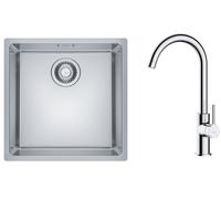 Set évier en acier inoxydable Franke Maris 122.0543.995, mitigeur de cuisine Oltens Skafta 35206100