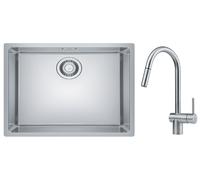 Set évier en acier inoxydable Franke Maris 122.0543.996, mitigeur de cuisine Franke Atlas 115.0590.047