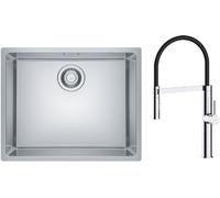 Set évier en acier inoxydable Franke Maris 122.0543.996, mitigeur de cuisine Oltens Borga 35207100