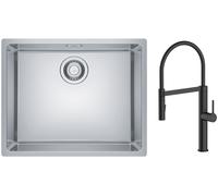 Set évier en acier inoxydable Franke Maris 122.0543.996, mitigeur de cuisine Oltens Borga 35207300