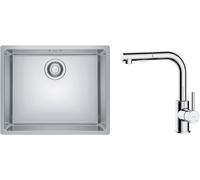 Set évier en acier inoxydable Franke Maris 122.0543.996, mitigeur de cuisine Oltens Myvat 35205100