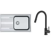 Set évier en acier inoxydable Franke Smart 101.0368.324, mitigeur de cuisine Oltens Litla 35204300