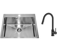 Set évier en acier inoxydable Genesis Concept 1124382, mitigeur de cuisine Oltens Litla 35204300