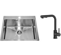 Set évier en acier inoxydable Genesis Concept 1124382, mitigeur de cuisine Oltens Myvat 35205300