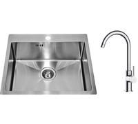 Set évier en acier inoxydable Genesis Concept 1124382, mitigeur de cuisine Oltens Skafta 35206100